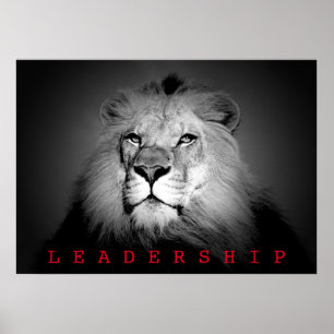 Motivierend Leadership King Lion Poster