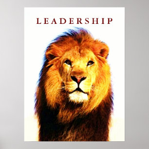 Motivierend Leadership Lion Eyes Pop Art Poster