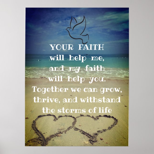 Motivierend Leben und Glaube inspirierendes Zitat Poster (Vorne)