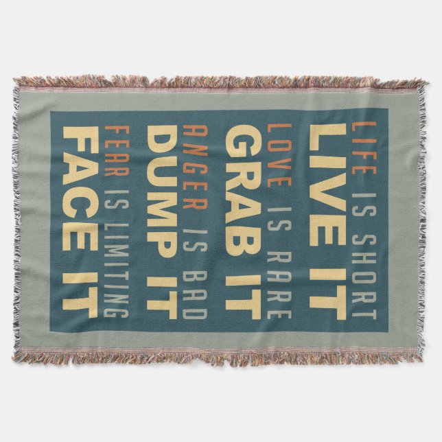 Motivierend Lebensberater werfen Decke (Vorderseite)