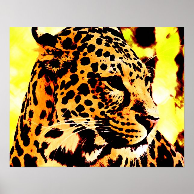 Motivierend Leopard Eyes Poster Print (Vorne)