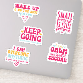Motivierend Mental Health Sticker-Paket Aufkleber