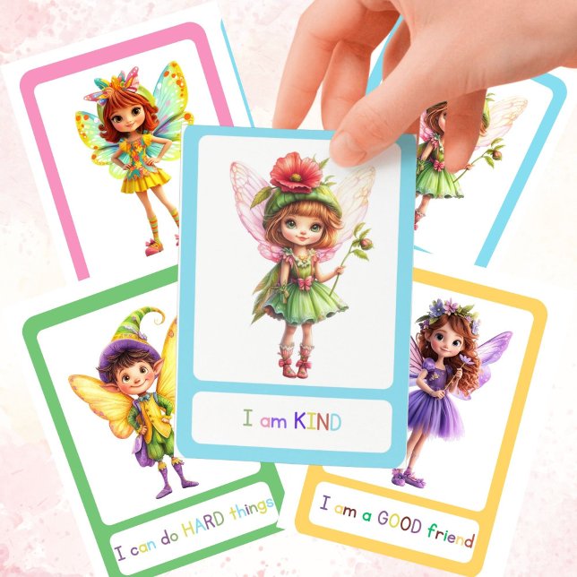 Motivierend Mittagskartons (Motivational Lunch Box Notes kids Lunchbox cards - Four Fairy Affirmation Cards
)