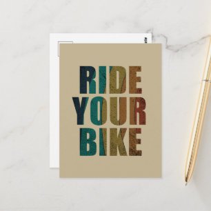 motivierend Mountainbike-Angebot Postkarte