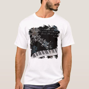 Motivierend Musik und Tanzkunst mit Klaviertasten T-Shirt