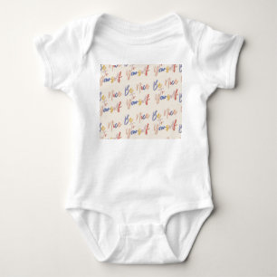 Motivierend Muster in farbenfroher Handzeichnung Baby Strampler