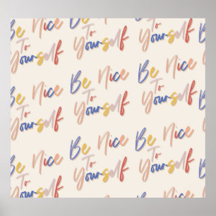 Motivierend Muster in farbenfroher Handzeichnung Poster