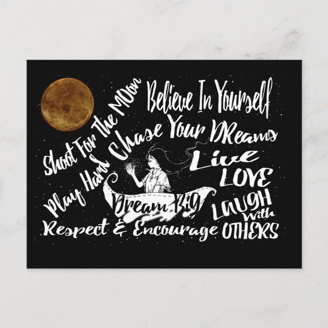 Motivierend Nachsternkarte mit Inspiration Postkarte (Vorderseite)