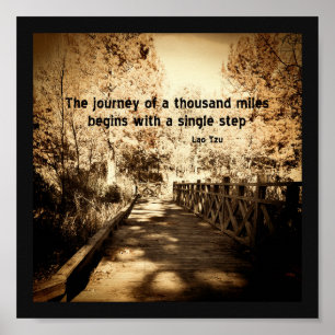 motivierend Naturposter Zen-Zitat auf Sepia Poster