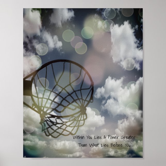 Motivierend Netball-Bildangebot Poster (Vorne)