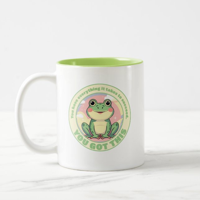 Motivierend Niedliches Frog Design - Sie haben das Zweifarbige Tasse (Links)