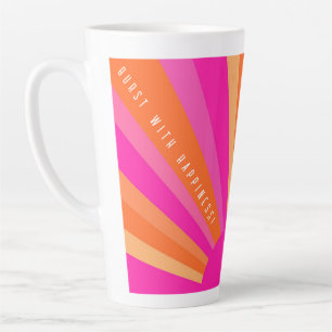 Motivierend Orangen-, Rosa- und Farbenburst Milchtasse