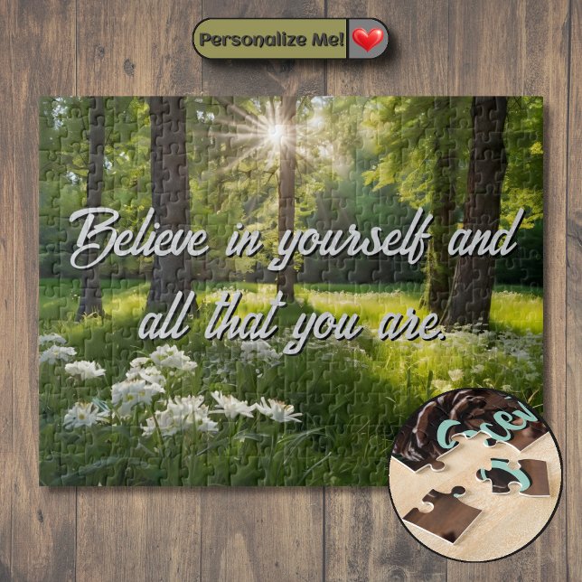 Motivierend Personalisierung der WaldBlume Puzzle (Customize your Forest Flowers Motivational Jigsaw Puzzle)