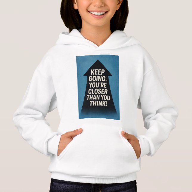 Motivierend Pfeil Hoodie (Vorderseite)