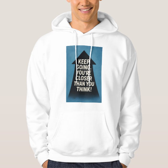 Motivierend Pfeil Hoodie (Vorderseite)