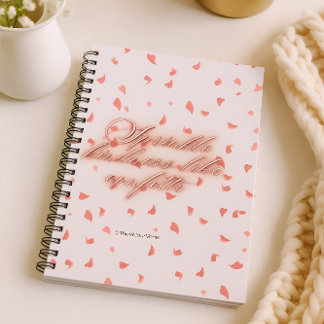 Motivierend Pink Petals Spiral Notizblock