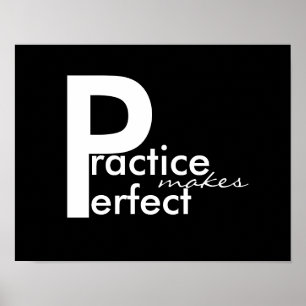 motivierend Plakat Schwarz/Weiß, modern fett