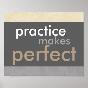 motivierend Plakatpraxis macht ein perfektes Angeb Poster