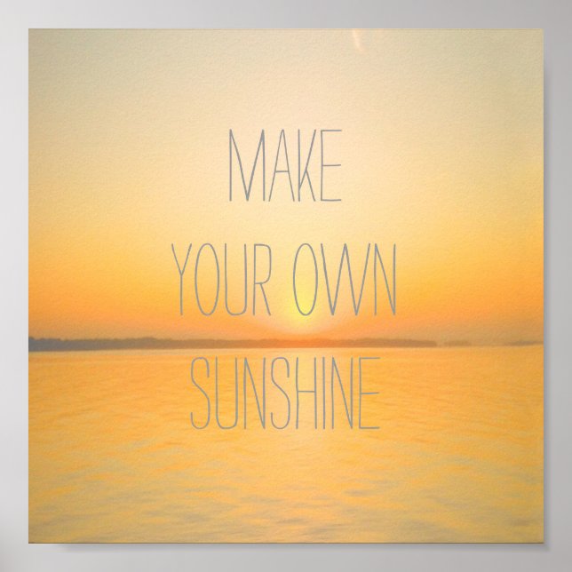 motivierend Plakattext zum Foto "Sonnenaufgang" Poster (Vorne)