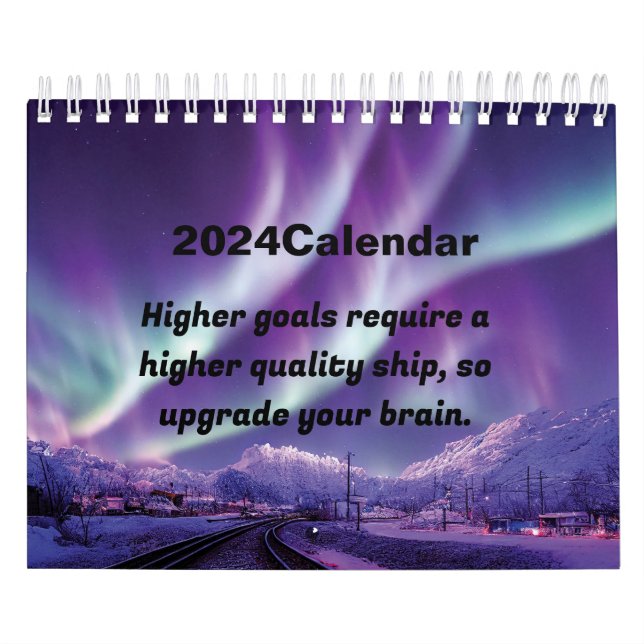 motivierend Polarlicht 2024 Kalender (Titelbild)