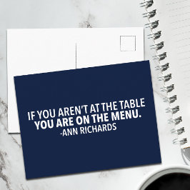 Motivierend politisches Zitat von Ann Richards Postkarte