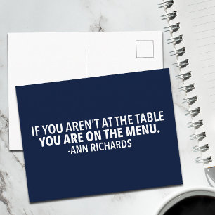 Motivierend politisches Zitat von Ann Richards Postkarte