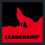 Motivierend Pop Art Leadership Wolf Schwarz Rot Poster<br><div class="desc">Digitales Kunstwerk - Howling Wolf Computer Tierkunst - Uni Pop Kunst - Wilde Großtiere Computerbilder</div>