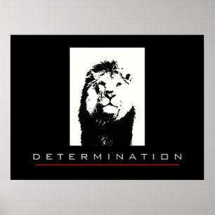 Motivierend Pop Art Lion Poster Print