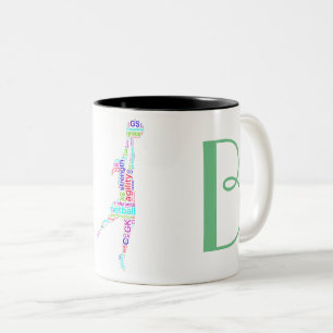 Motivierend Positionenpersonalisierter Netball Zweifarbige Tasse