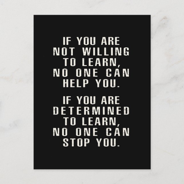 Motivierend , Positive Zitate, positive Redewendun Postkarte (Vorderseite)