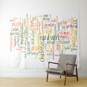 Motivierend Positivermutigung der Wörter #2 Wandteppich