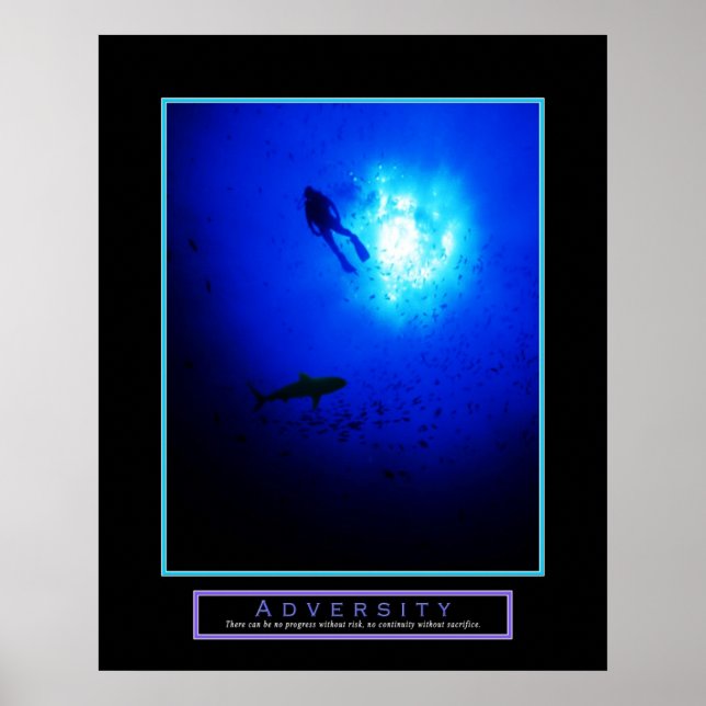 Motivierend Poster - "Adversity" - 22"x28" (Vorne)