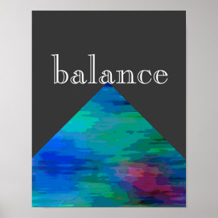 motivierend Poster-Balance-Text über abstrakte Kun Poster
