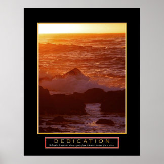Motivierend Poster - "Dedication" - 22"x28"