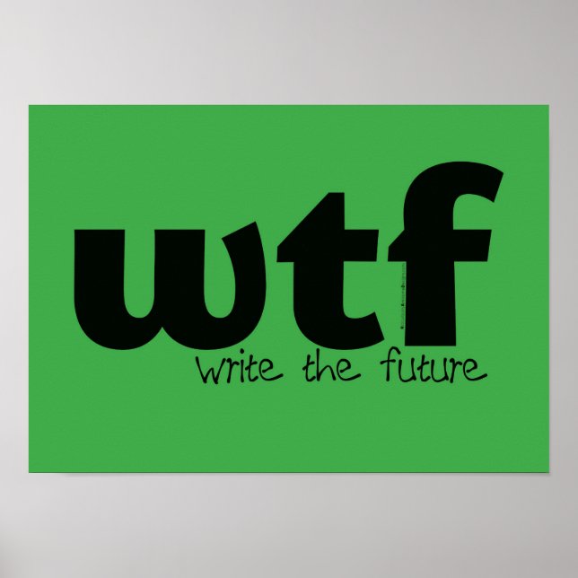 Motivierend Poster - Die Zukunft schreiben (Vorne)