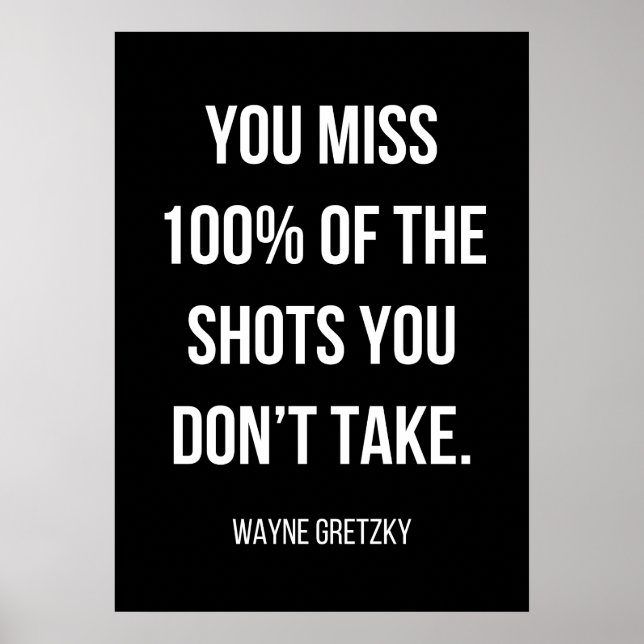 motivierend Poster in Schwarzweiß (Vorne)