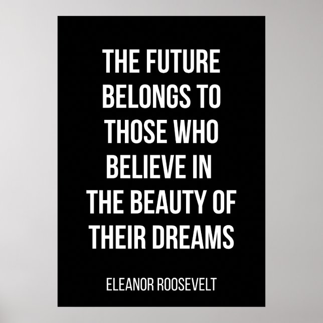 motivierend Poster in Schwarzweiß (Vorne)