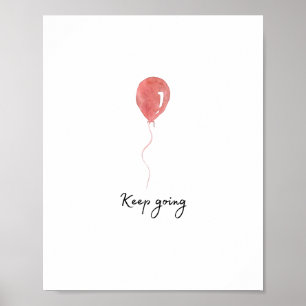 Motivierend Poster - Minimalistische Aquarellkunst