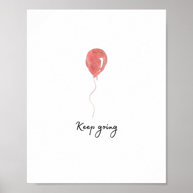 Motivierend Poster - Minimalistische Aquarellkunst (Vorne)