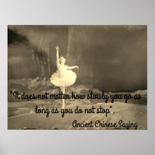 Motivierend Poster mit Ballerina