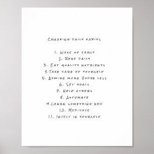 Motivierend Poster mit hilfreichen täglichen Erinn