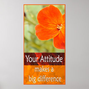 Motivierend Poster mit positiver Einstellung