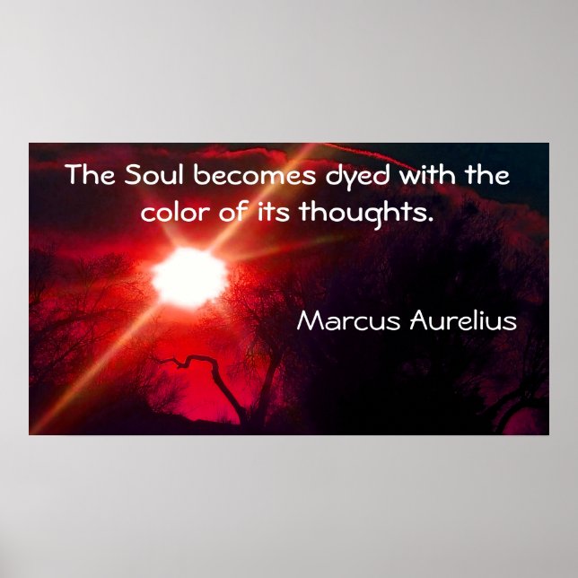 Motivierend Poster mit Zitat des römischen Kaisers (Vorne)