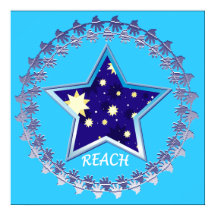 motivierend Poster "Reach for Stars"