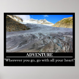 Motivierend Poster Rhone Glacier
