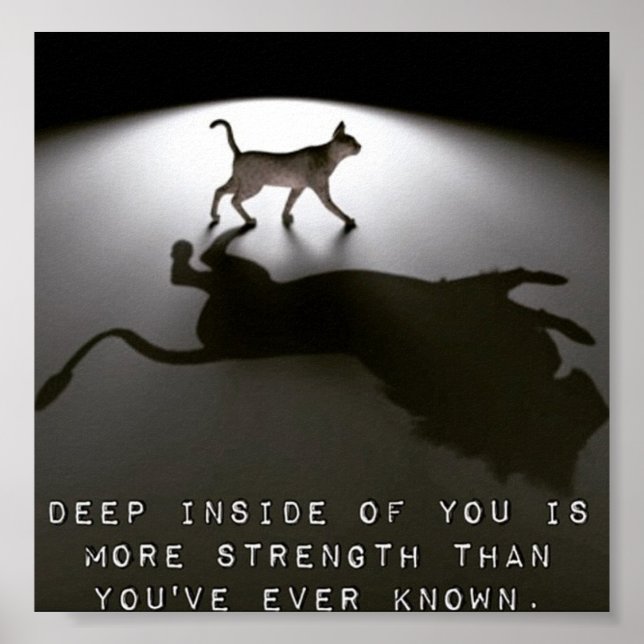 Motivierend Poster über Kraft (Vorne)