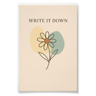motivierend Poster "Write It Down"