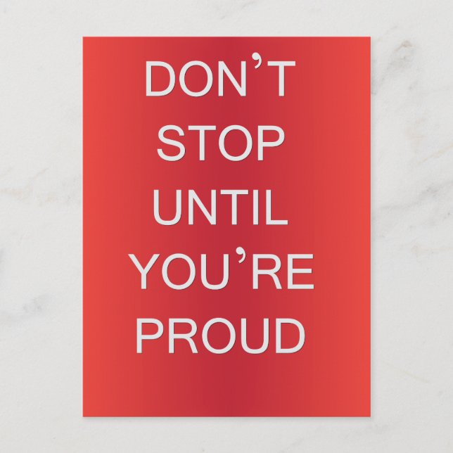 Motivierend Postkarte (Vorderseite)