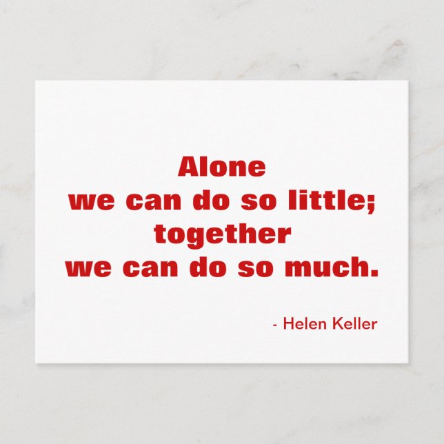 Motivierend Postkarte über Freundschaft (Vorderseite)