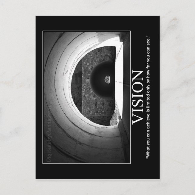 Motivierend Postkarte - VISION (Vorderseite)